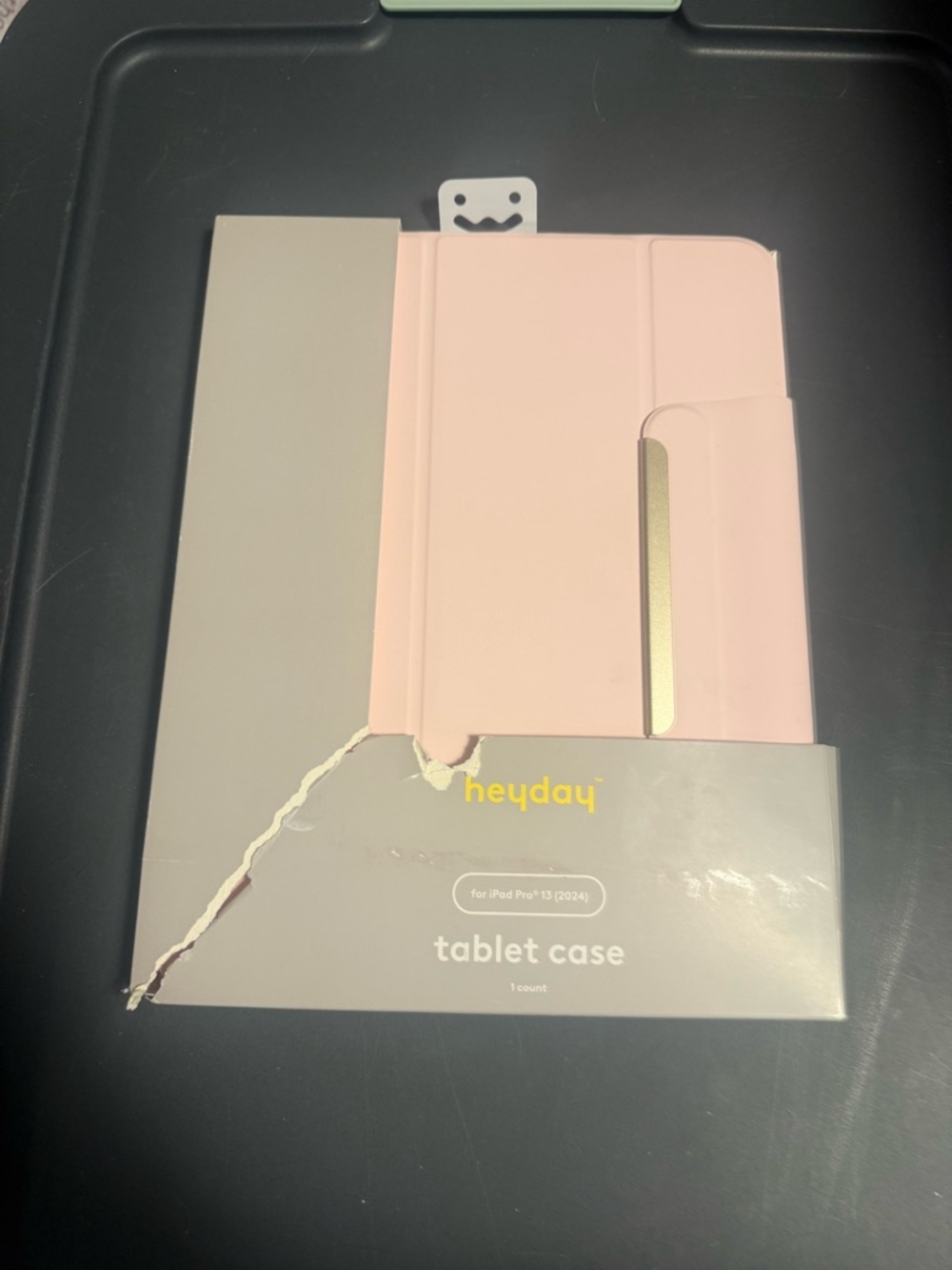 heyday Soft Pink Tablet Folio with Gold Accent
